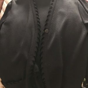 Crepe 2 piece jacket, Long sleeve with velvet piping on All edges. Saint John